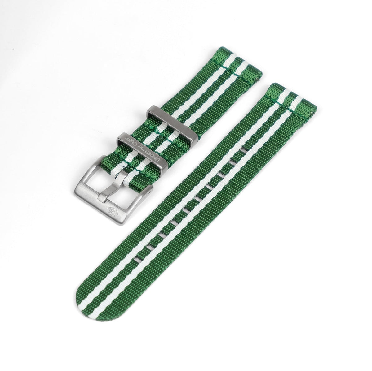 Under The Cuff Tennis Stripe Centre Court two-piece nylon watch strap