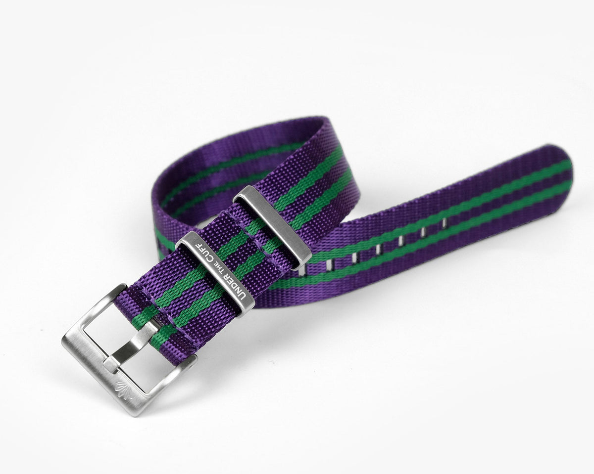 Under The Cuff Tennis Stripe SW19 pass-through nylon watch strap