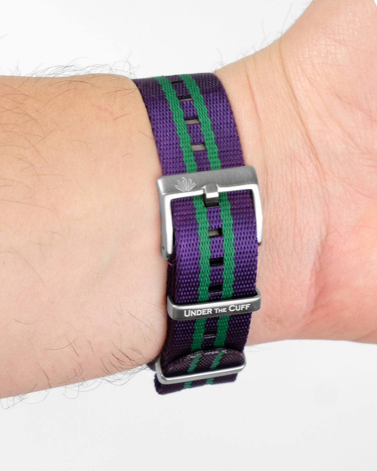 Under The Cuff Tennis Stripe SW19 pass-through nylon watch strap