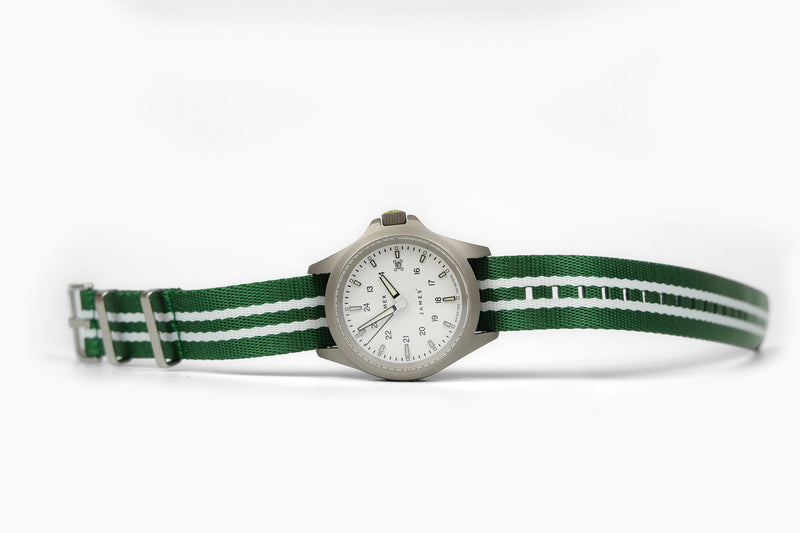 Under The Cuff Tennis Stripe Centre Court nylon watch strap
